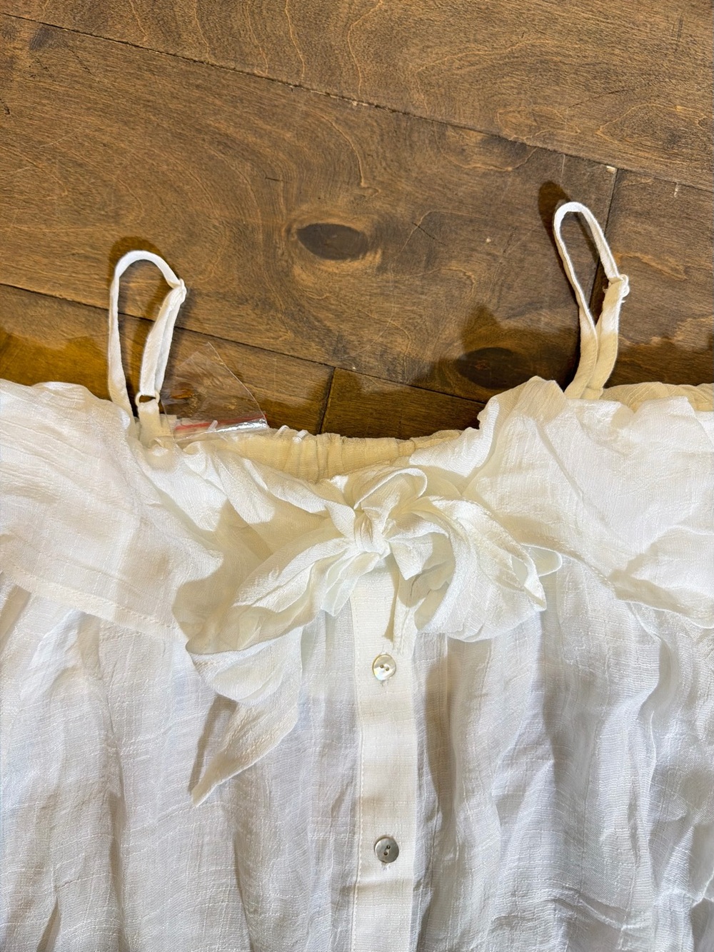 FAVLUX White Lightweight Gathered Waist Top - Picture 4 of 8
